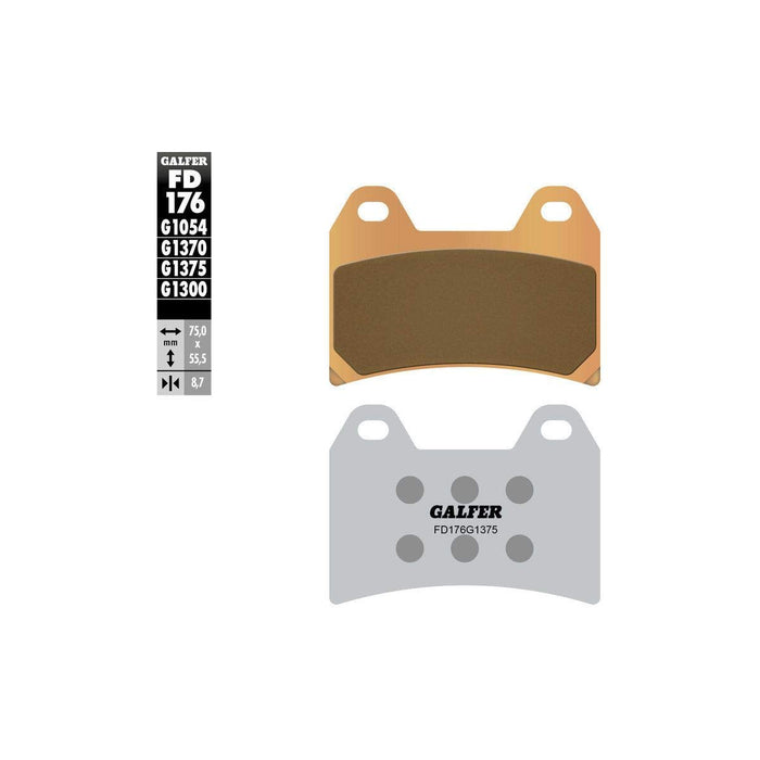 Galfer Hh Sintered Ceramic Brake Pads (Front G1375) Compatible With 17-18 Ktm 1090Adr FD176G1375