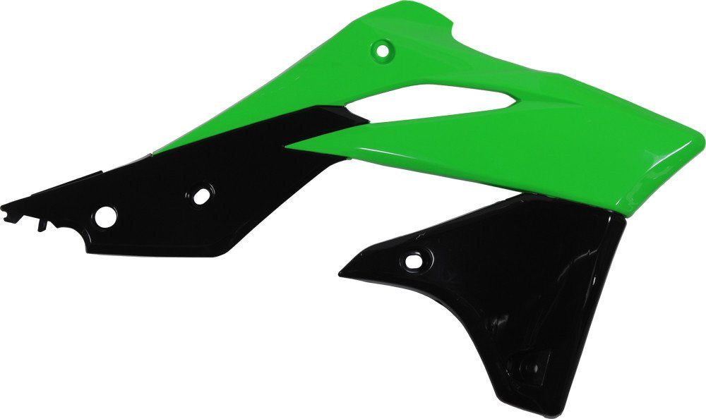 Polisport Radiator Shroud Set (GREEN/BLACK) For 13-16 KAWASAKI KX250F