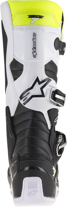 Alpinestars 2012014-125-16 Men's Tech 7 Boots (Black/White/Yellow, Size 16)