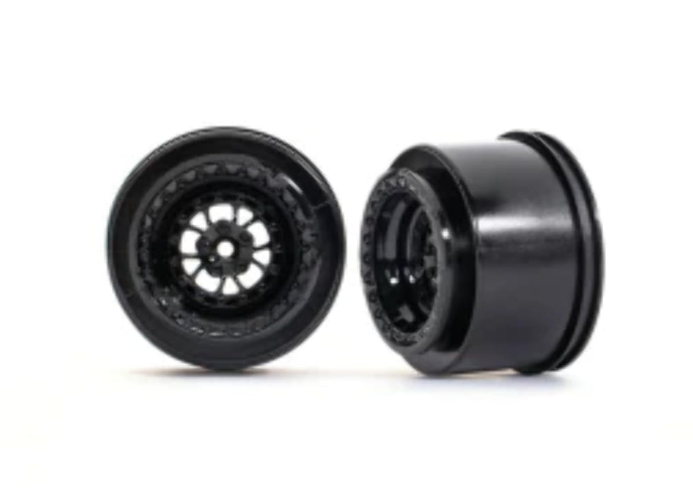 Traxxas 9473 Wheels Weld Gloss Black (Rear) (2)