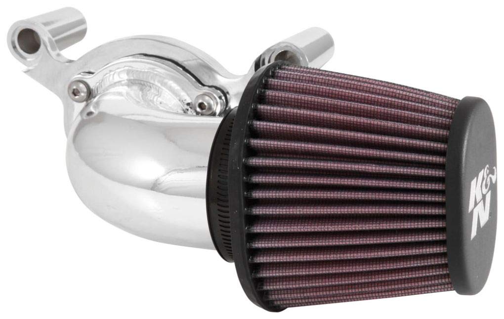 K&N 57-1131P Fuel Injection Air Intake Kit for TOURING 96,103CI, 2008-2017 BRIGHT