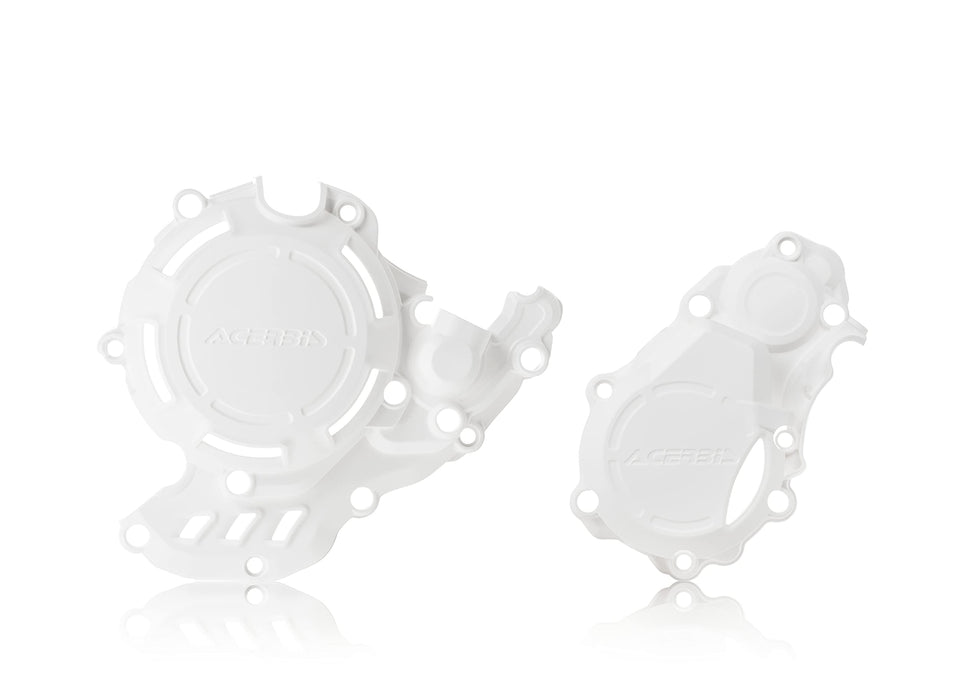 Acerbis X-Power Engine Cover Kit (WHITE) For 16-18 KTM 250SXF