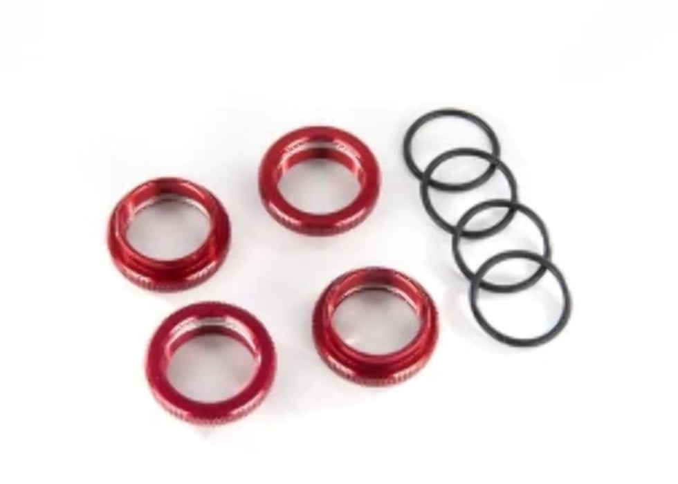 Traxxas 8968R - Aluminum GT-Maxx Spring Retainer / Adjuster Red