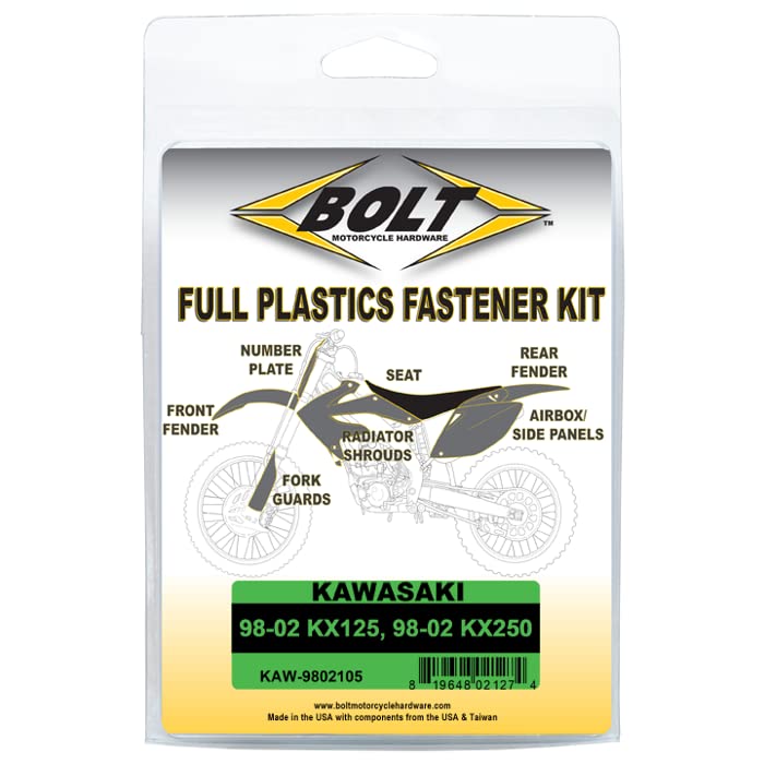 Bolt MC Hardware KAW-9802105 Kawasaki Body Work Fastener Kit