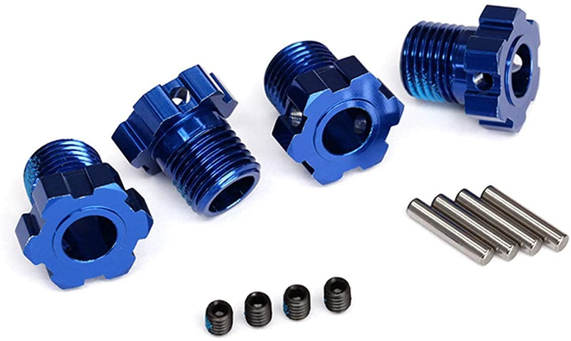 Traxxas 8654 Aluminum 17Mm Splined Wheel Hubs Blue