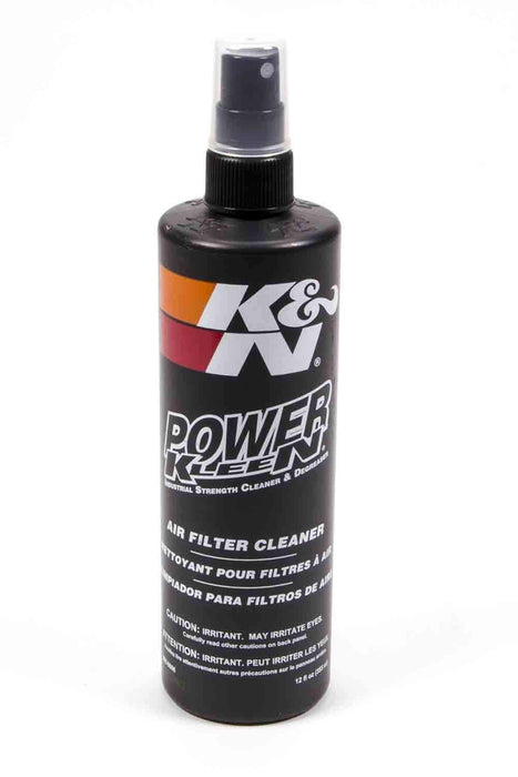 K&N Air Filter Cleaner and Degreaser: Power Kleen; 12 Oz Spray Bottle; Restore Engine Air Filter Performance, 99-0606, Black