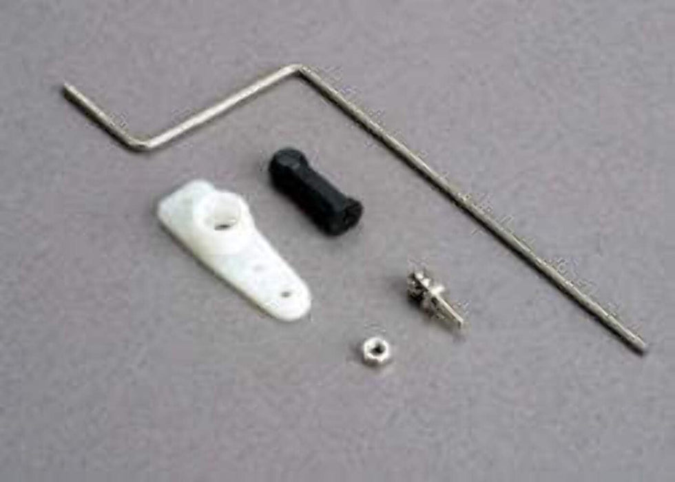 Traxxas 3825 Steering Rod - Plastic Rod end - Chrome Threaded Ball and nut - servo arm for Blast