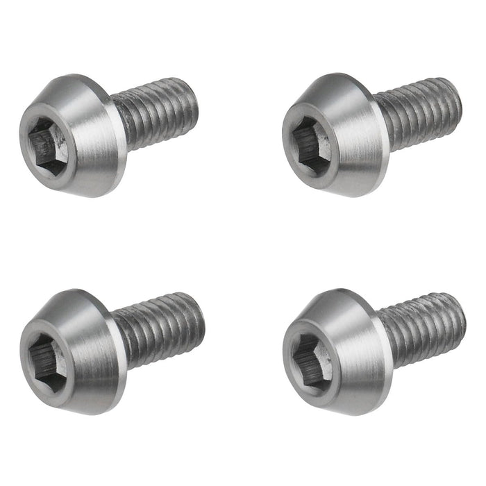 4/PC DRC ALUM M6 TAPER BOLTS 16MM TI-COLOR