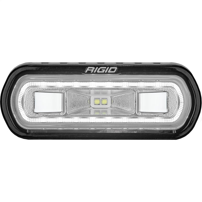 Rigid Industries Sr-L Series Marine Spreader Pod, 2 Wire, Surface Mount, Black W/White Halo 52100