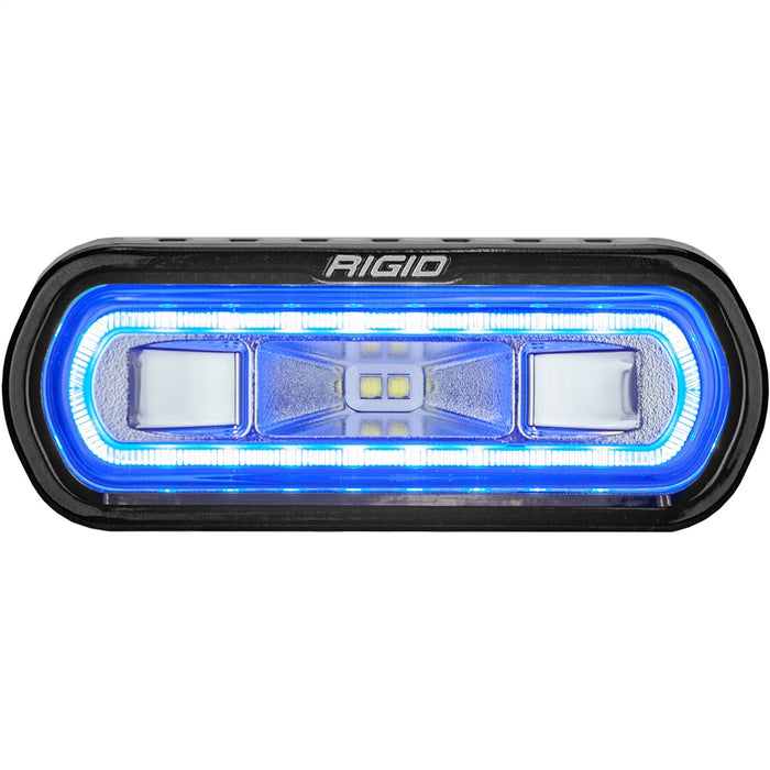 Rigid Industries Sr-L Series Marine Spreader Pod, 2 Wire, Surface Mount, Black W/Blue Halo 52101