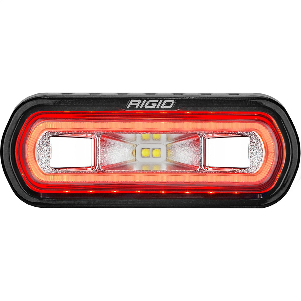 RIGID Sr-L Series Marine Spreader Pod, 2 Wire, Surface Mount, Black W/Red Halo 52102