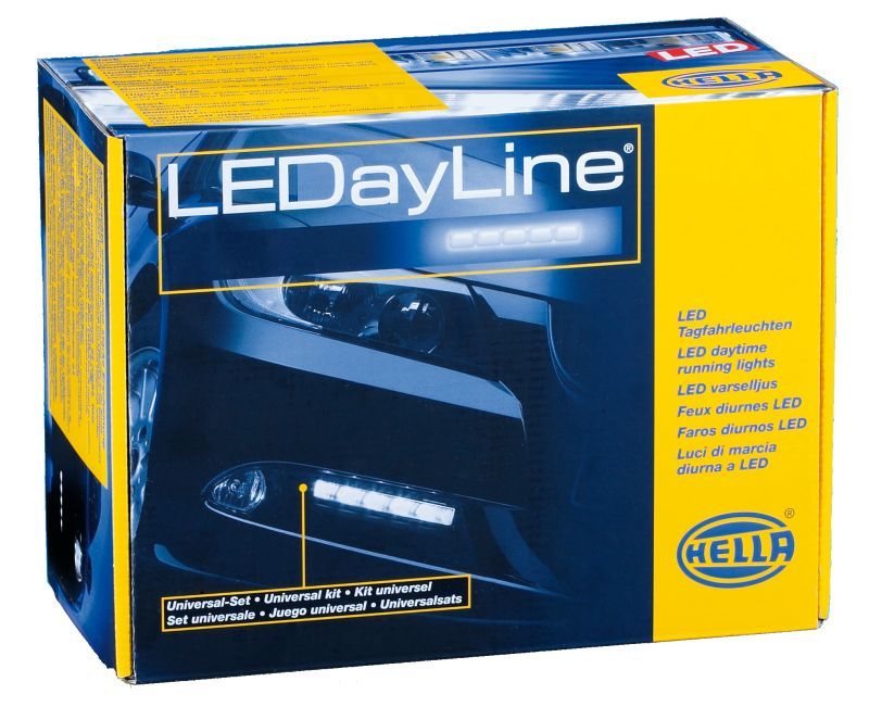 Hella 2Pt 010 043-801 Led-Daytime Running Light Set Ledayline 12V Fitting Lens Colour: Crystal Clear Cable: 480Mm Vehicle Front 10043801