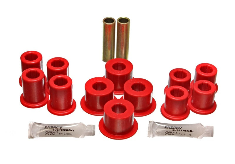 Energy Suspension 89-94 Toyota Pick Up 2WD (Exc T-100/Tundra) Red Rear Leaf Spring Bushing Set 8.2107R