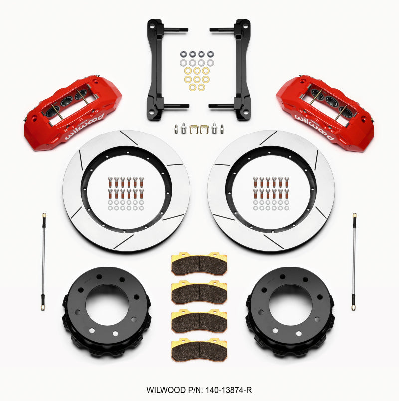 Wilwood TX6R Rear Kit 15.50in Red 2011-2015 GM Truck/SUV 2500 140-13874-R
