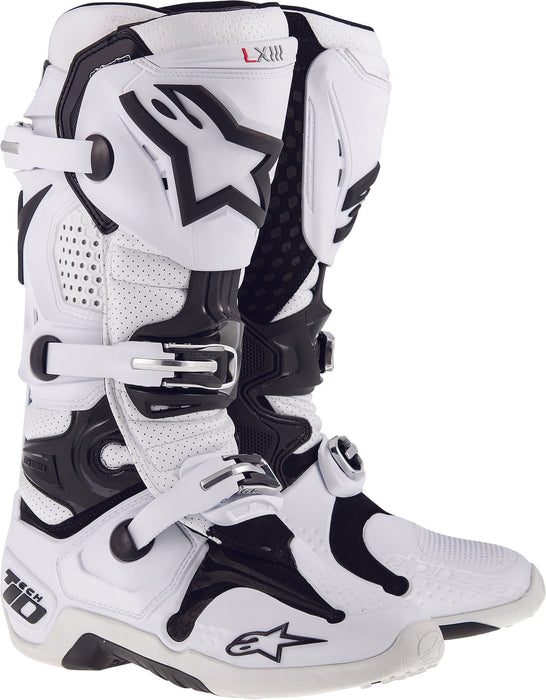 Alpinestars Tech 10 Boots White Vented Sz 08 2010014-20-8