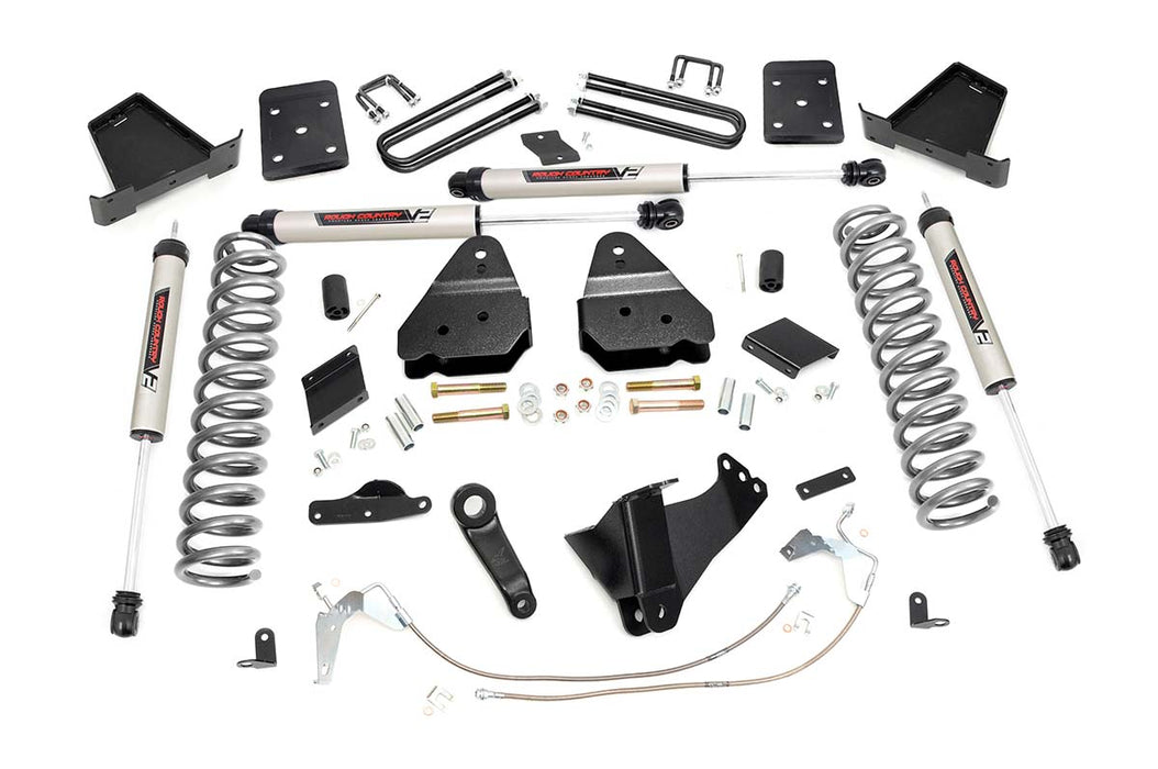 Rough Country 6 Inch Lift Kit Gas No Ovld V2 Ford F-250 Super Duty (11-14) 53370