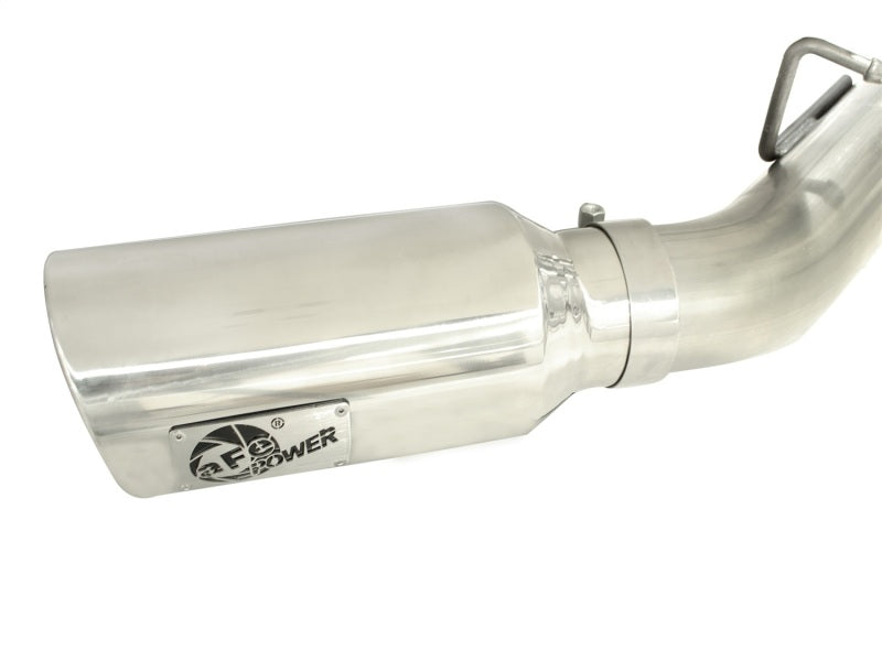 aFe MACHForce XP Exhaust Aluminized Dual Split DPF Back 11-15 GM Diesel Truck V8-6.6L (td) (pol tip) 49-04043-P