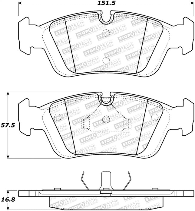 StopTech Street Brake Pads Front 308.05581