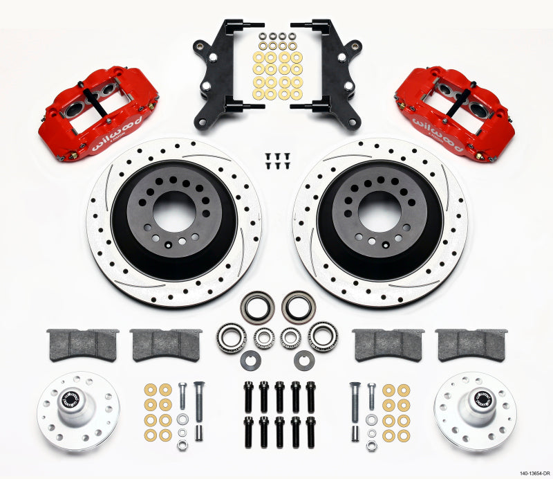 Wilwood Narrow Superlite 6R Front Hub & 1PC Rtr Kit 12.88in Dril -Red 60-68 Ford / Mercury Full Size 140-13654-DR