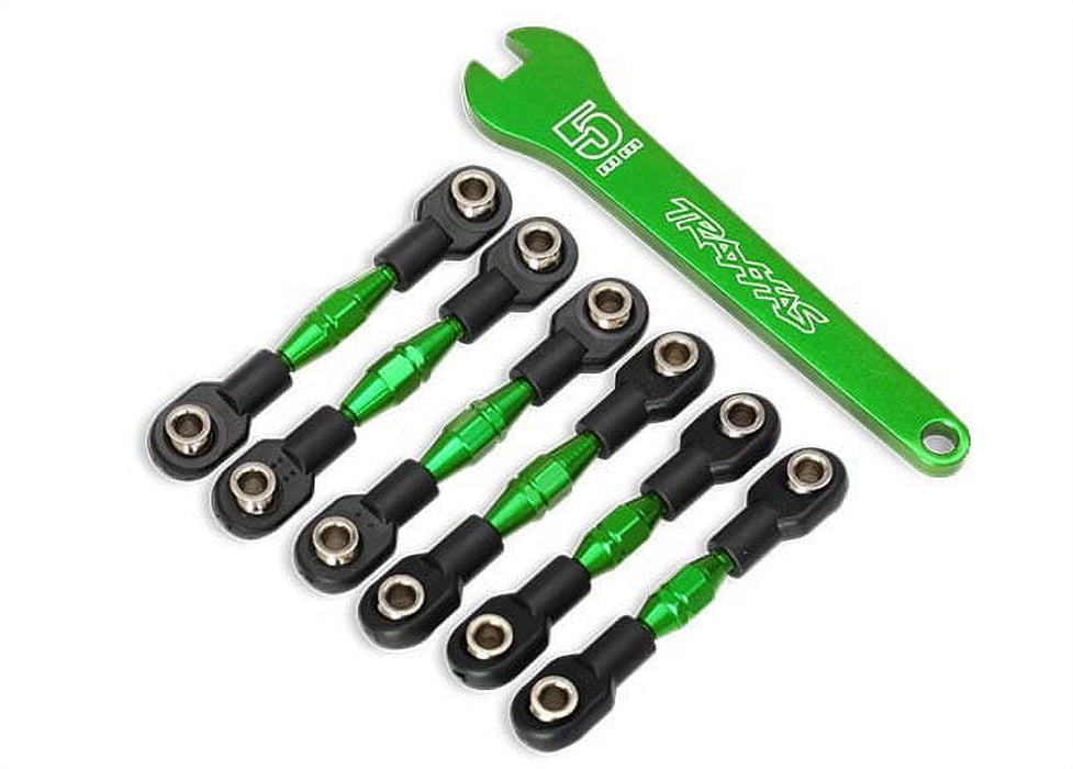 Traxxas TRA8341G Turnbuckles, Alum Green-Anodized, Fr/Rear Camber Links, Wrench