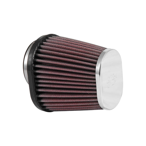 K&N Universal Clamp-On Air Intake Filter: High Performance, Premium Washable, Replacement Filter: Flange Diameter: 2.125 In, Filter Height: 4 In, Flange Length: 0.625 In, Shape: Oval Straight, RC-2890