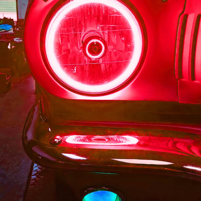 Oracle Pre-Installed Lights 7 IN. Sealed Beam Red Halo SEE WARRANTY 6905-003