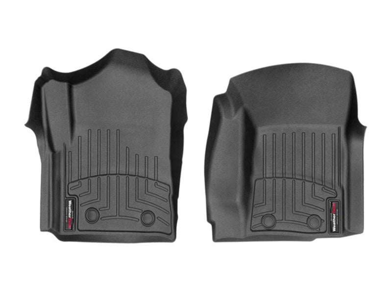 WeatherTech 15+ Chevy Silverado 3500 Regular Cab w/o Floor Shift & No PTO Front FloorLiners Black 449181V