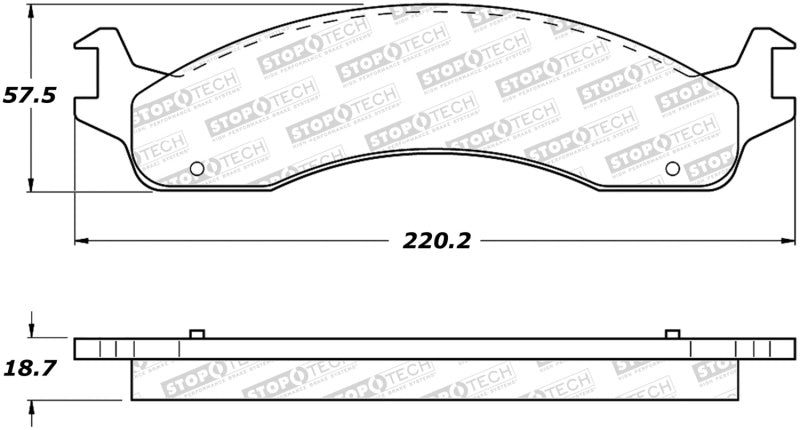 StopTech Sport Brake Pads w/Shims Rear 309.0655