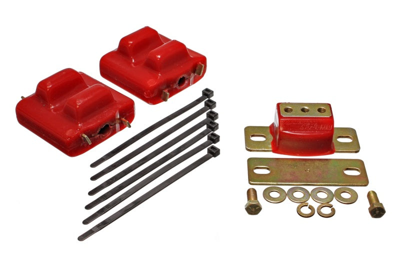 Energy Suspension 87-91 Suburban C10-C30 2WD Red Motor & Transmision Mounts-Zinc Finish 3.1128R