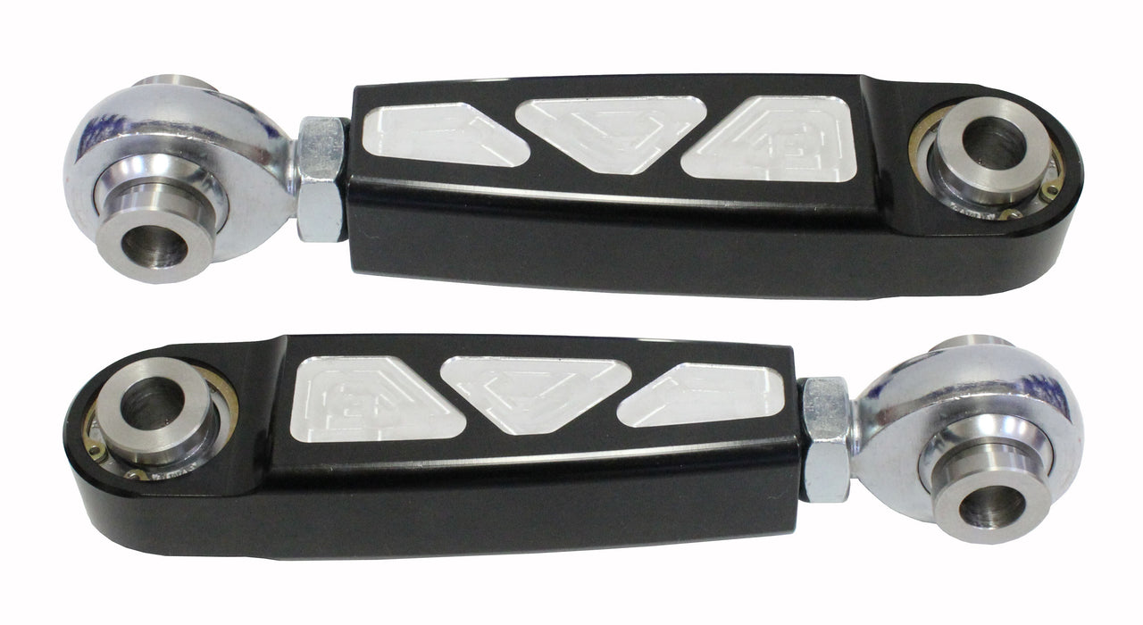 Modquad Front Sway Bar Links Adjustable Black Pol RZR-SW-PRO-F-BLK
