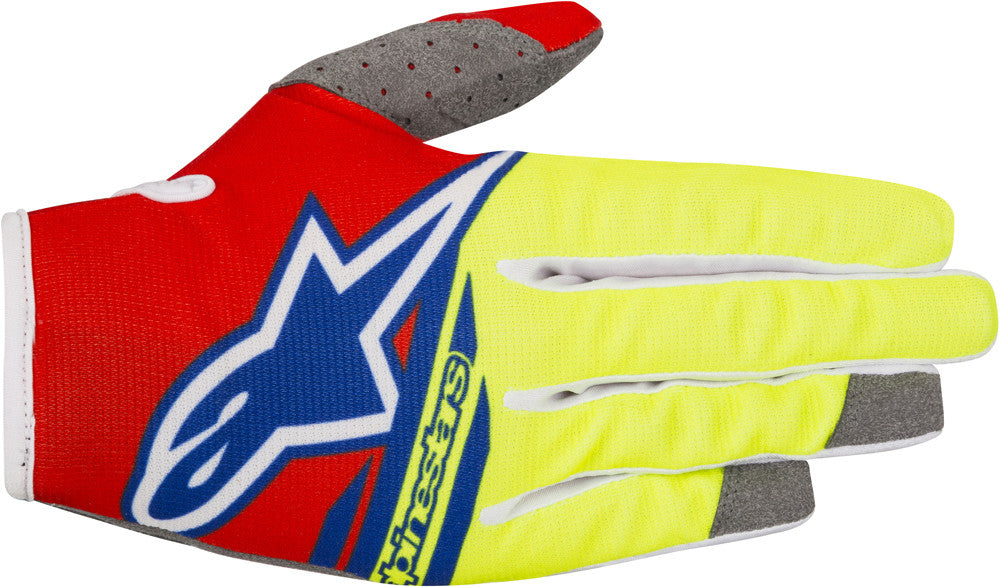 Alpinestars Radar Flight Gloves Red/Yellow/Blue Md 3561818356M — ROCO 4X4