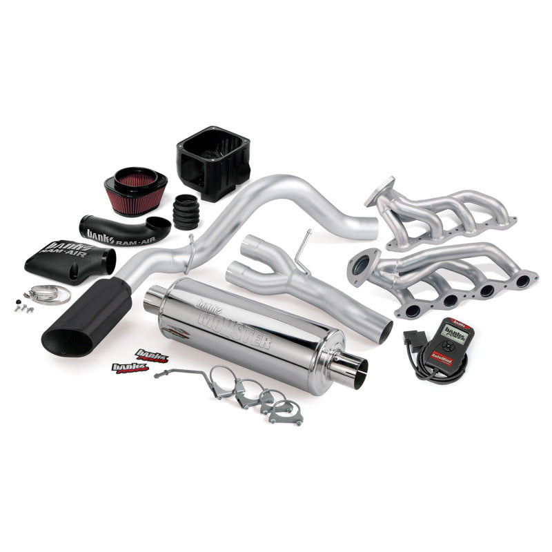 Banks Power 99-01 Chevy 4.8-5.3L Non-Air Inj 1500-SCSB PowerPack Sys SS Single Exh w/ Black Tip 48050-B