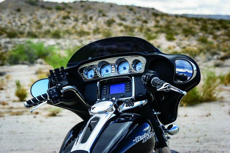 Kuryakyn Motorcycle Accent Accessory: Tri-Line Gauge Trim For 2014-19