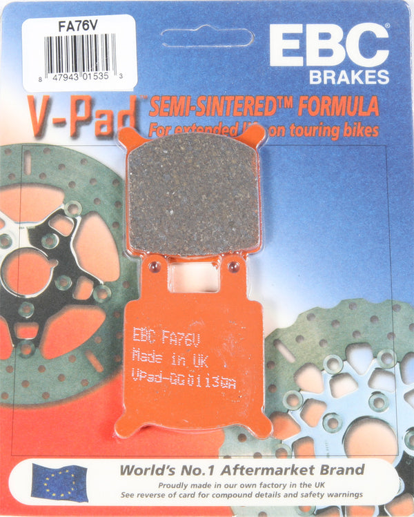 EBC Brakes FA76V Semi Sintered Disc Brake Pad