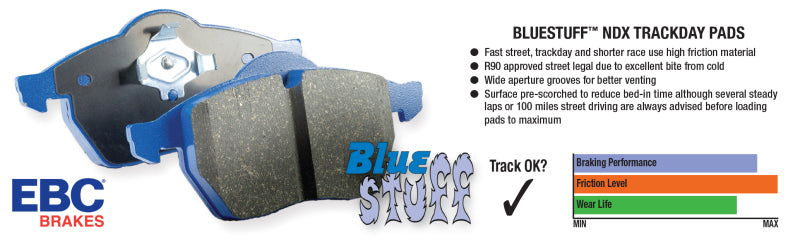 EBC 2016+ Chevrolet Camaro ZL1 Bluestuff Front Brake Pads DP53050NDX