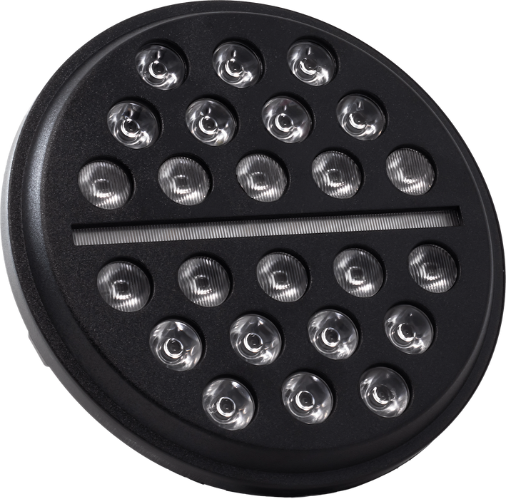 Letric Lighting Co. 7" LED BUCK-SHOT HEADLIGHT BLK LLC-LHC-7B