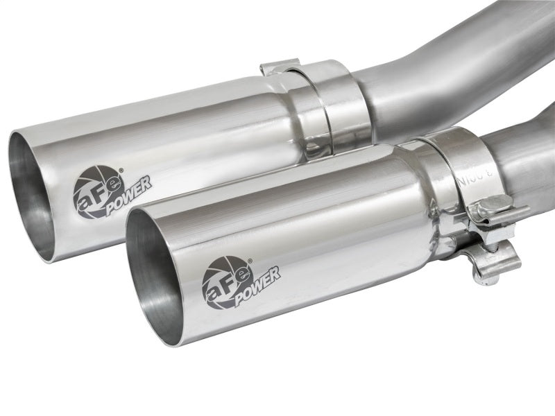 aFe Rebel Series CB Middle-Side Exit SS Exhaust w/ Polished Tips 09-16 GM Silverado/Sierra V6/V8 49-44070-P