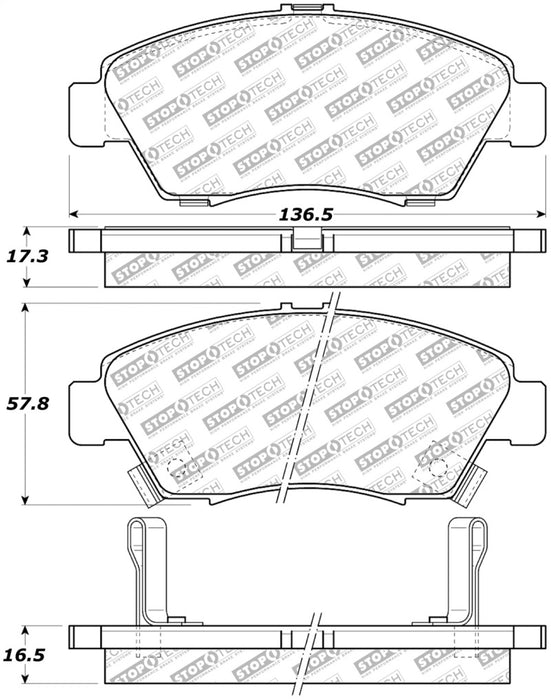 StopTech Street Select Brake Pads Rear 305.0621