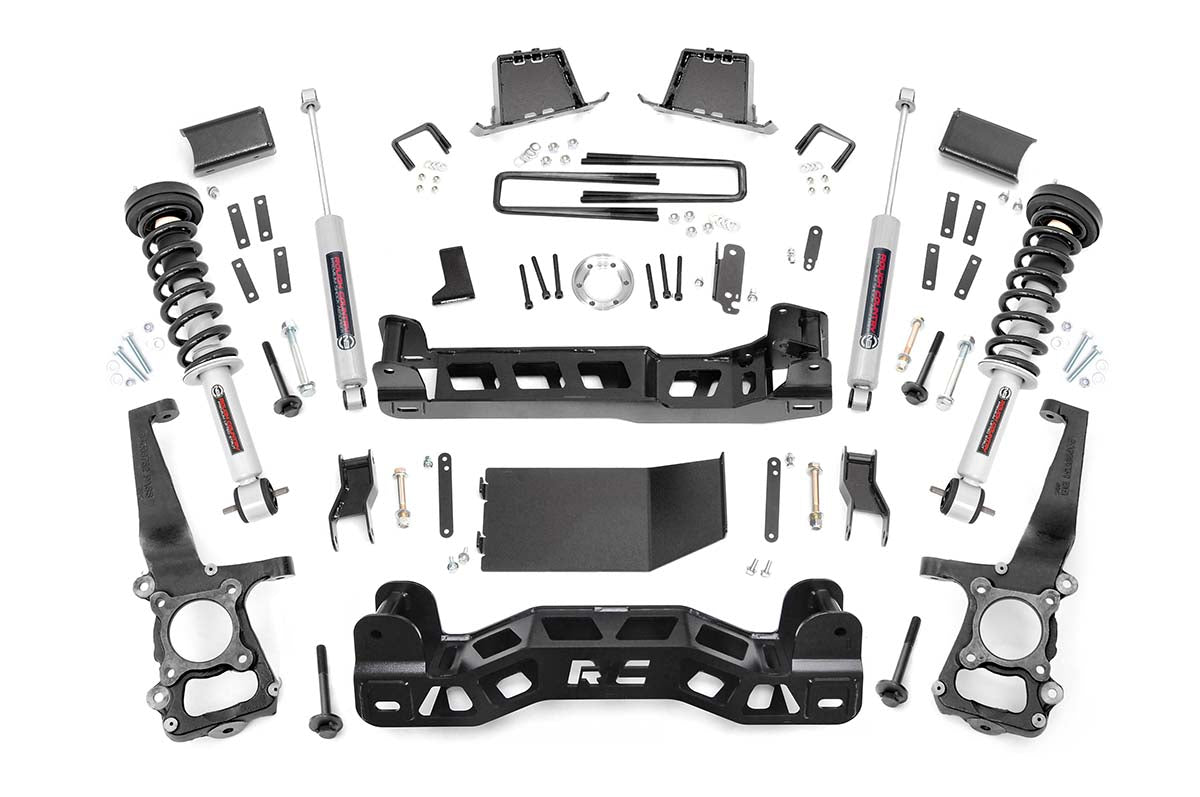 Rough Country 6 Inch Lift Kit N3 Struts Fits Ford F-150 4WD (2014) 57531