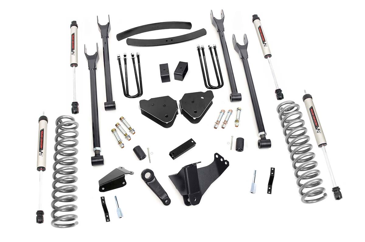 Rough Country 6 Inch Lift Kit Diesel 4 Link Ovlds V2 Fits Ford F-250/F-350 Super Duty (05-07) 58070