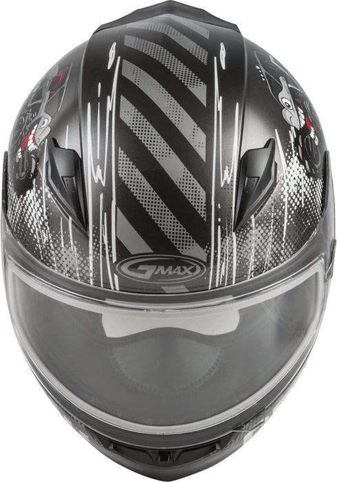 GMAX GM-49Y Beasts Youth Full-Face Cold Weather Helmet (Dark Silver/Black, Youth