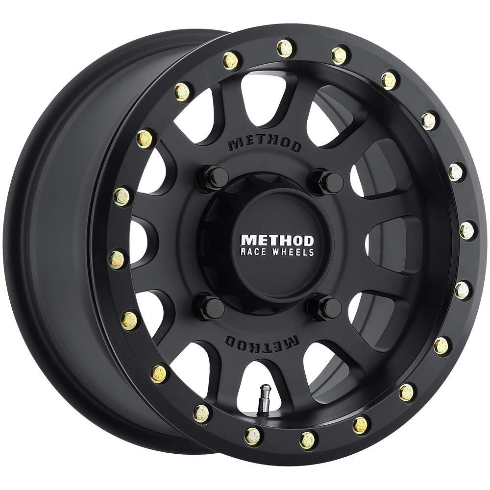 Method MR401 UTV Beadlock 15x7 / 5+2/38mm Offset / 4x156 / 132mm CB Matte Black Wheel MR40157046552B