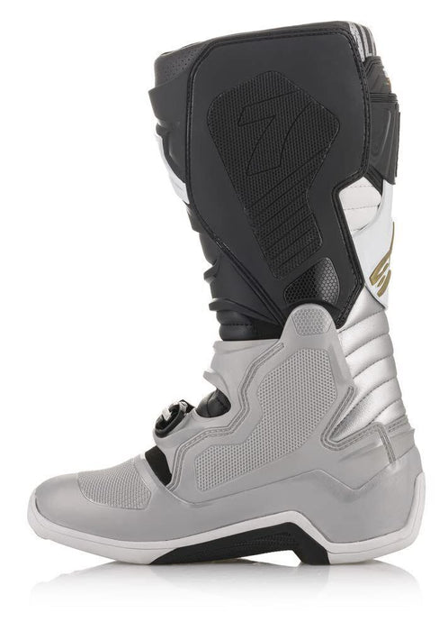 Alpinestars Tech 7 Boots Black/Silver/White/Gold Sz 14 # 2012014-1829-14