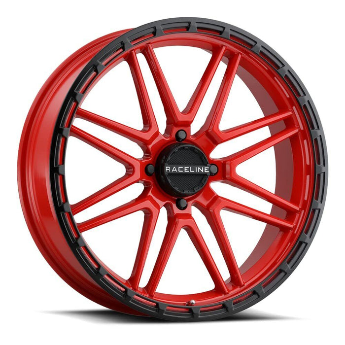 Raceline Wheels A11R Krank Xl Utv/Atv Wheel Red/Black 22X7" 4X156", 0 Mm Offset/(4"B/S) A11R-22756-00