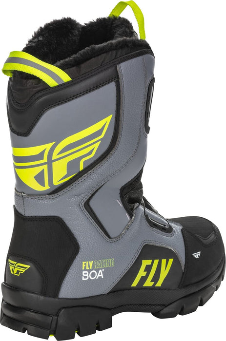 Fly Racing Marker Boa Boots Black/Grey/Hi Viz 8 361-96708