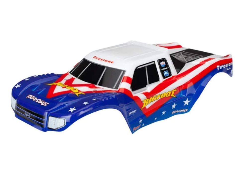 Traxxas 3676 Body - Bigfoot Red - White - and Blue - Officially Licensed Repl