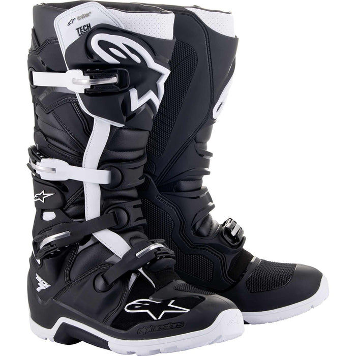 Alpinestars Tech 7 Enduro Drystar Boots Black/White Sz 7 2012620-12-7