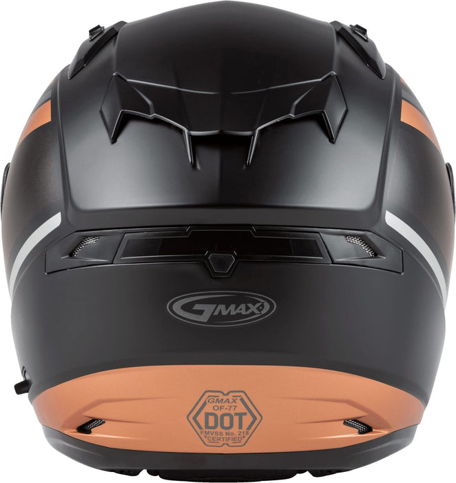 GMAX OF-77 Open-Face Street Helmet (Matte Black/Copper/Silver, X-Large)