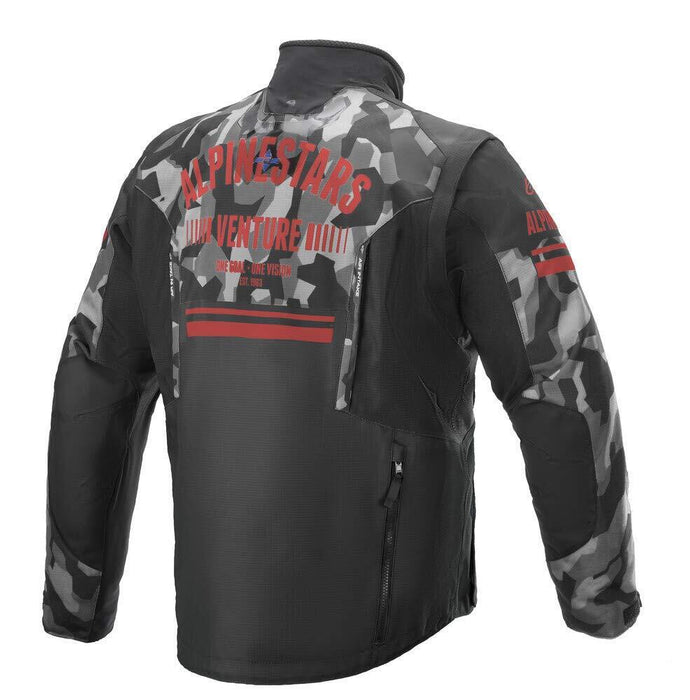 Alpinestars Venture R Jacket Grey Camo/ Red Fluo Md 3703019-9133-M