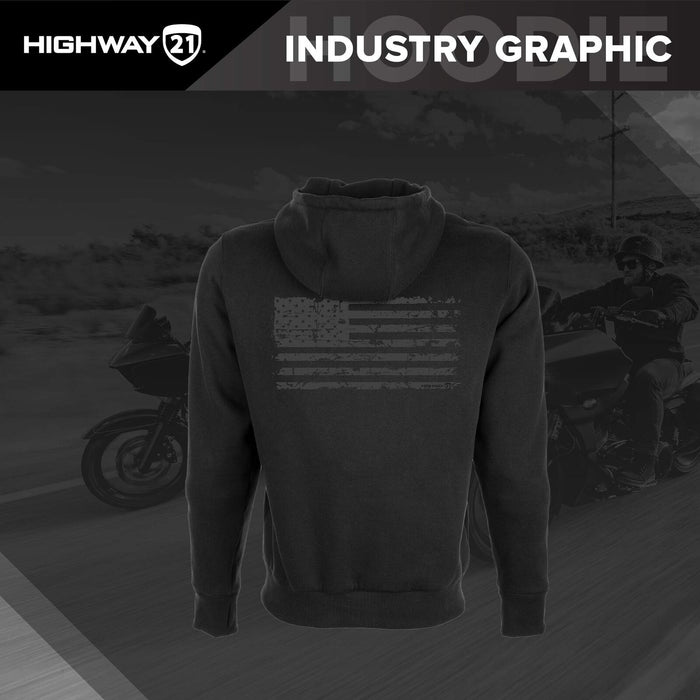 Highway 21 Industry Graphic Hoodie, Street-Style Long Sleeve Sweater For Men,